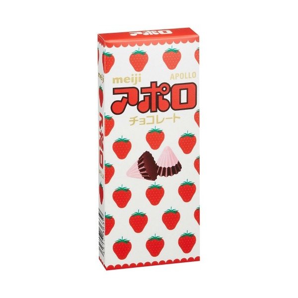 Meiji - Apollo Chocolate Strawberry