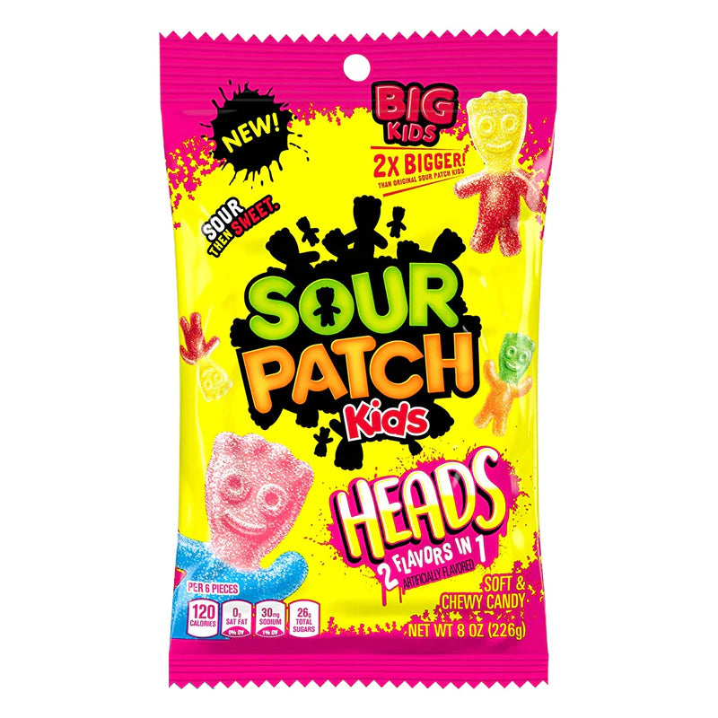 Sour Patch Kids - Heads 2 Falors in 1 226g