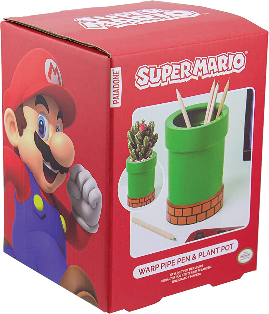 Paladone - Super Mario Warp Pipe Pen And Plant Pot